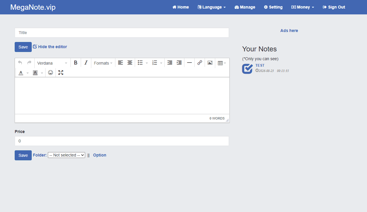 MegaNote — Notes & Marketplace